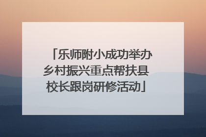 乐师附小成功举办乡村振兴重点帮扶县校长跟岗研修活动