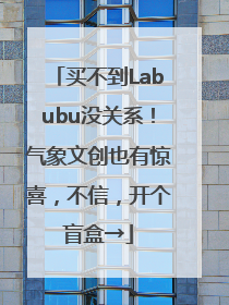 买不到Labubu没关系！气象文创也有惊喜，不信，开个盲盒→