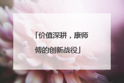 价值深耕，康师傅的创新战役