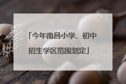 今年南昌小学、初中招生学区范围划定