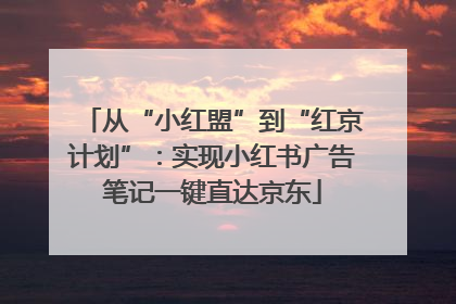 从“小红盟”到“红京计划”：实现小红书广告笔记一键直达京东