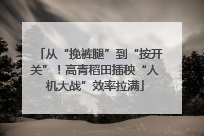 从“挽裤腿”到“按开关”！高青稻田插秧“人机大战”效率拉满