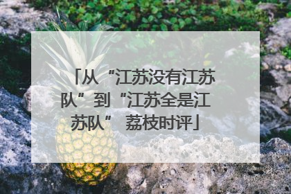 从“江苏没有江苏队”到“江苏全是江苏队” 荔枝时评