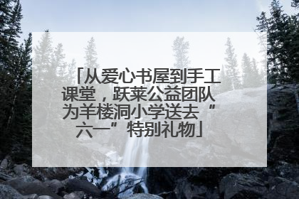 从爱心书屋到手工课堂，跃莱公益团队为羊楼洞小学送去“六一”特别礼物