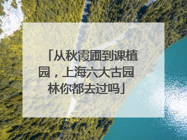 从秋霞圃到课植园，上海六大古园林你都去过吗