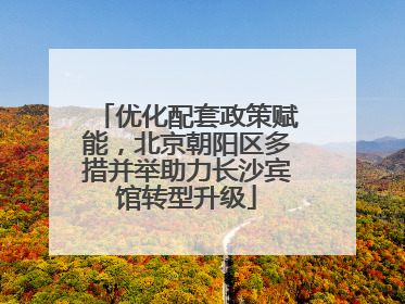 优化配套政策赋能，北京朝阳区多措并举助力长沙宾馆转型升级