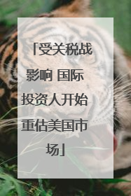 受关税战影响 国际投资人开始重估美国市场
