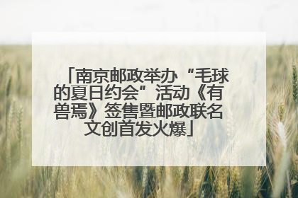 南京邮政举办“毛球的夏日约会”活动《有兽焉》签售暨邮政联名文创首发火爆