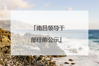 南昌领导干部任前公示