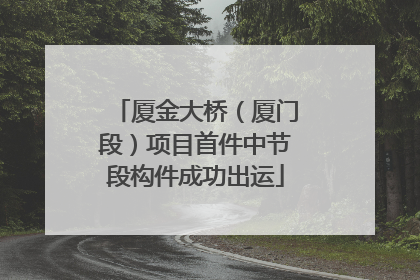 厦金大桥（厦门段）项目首件中节段构件成功出运