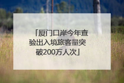厦门口岸今年查验出入境旅客量突破200万人次