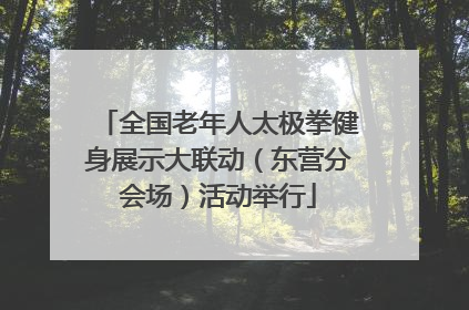 全国老年人太极拳健身展示大联动（东营分会场）活动举行