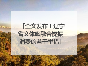 全文发布！辽宁省文体旅融合提振消费的若干举措