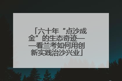 六十年“点沙成金”的生态奇迹——看兰考如何用创新实践治沙兴业