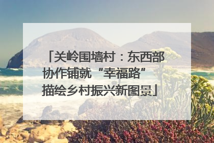关岭围墙村：东西部协作铺就“幸福路” 描绘乡村振兴新图景