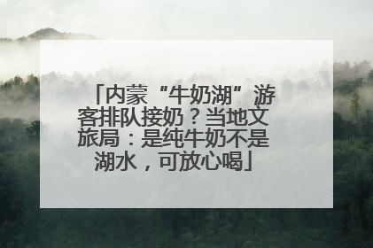 内蒙“牛奶湖”游客排队接奶？当地文旅局：是纯牛奶不是湖水，可放心喝