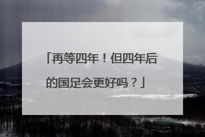 再等四年！但四年后的国足会更好吗？