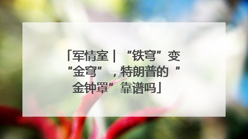 军情室｜“铁穹”变“金穹”，特朗普的“金钟罩”靠谱吗