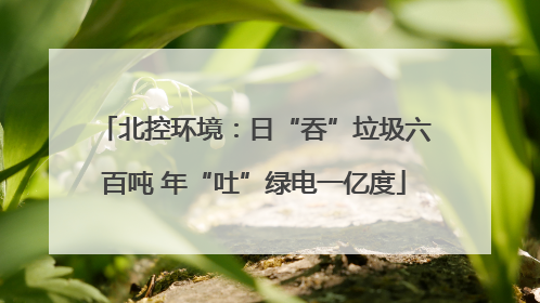 北控环境：日“吞”垃圾六百吨 年“吐”绿电一亿度