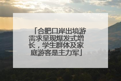 合肥口岸出境游需求呈现爆发式增长，学生群体及家庭游客是主力军