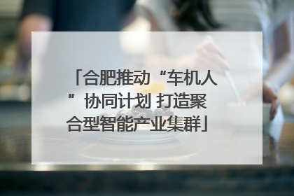 合肥推动“车机人”协同计划 打造聚合型智能产业集群