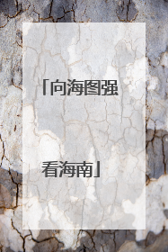 向海图强看海南