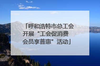 呼和浩特市总工会开展“工会促消费 会员享普惠”活动