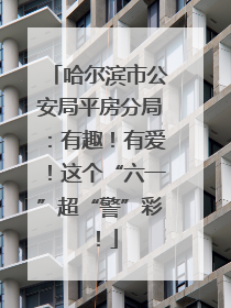哈尔滨市公安局平房分局：有趣！有爱！这个“六一”超“警”彩！