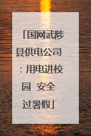 国网武陟县供电公司：用电进校园  安全过暑假