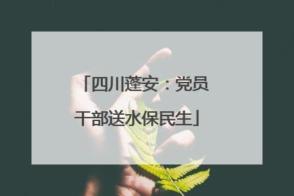 四川蓬安：党员干部送水保民生