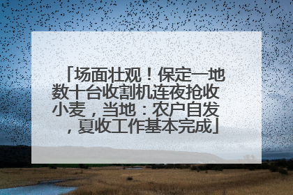 场面壮观！保定一地数十台收割机连夜抢收小麦，当地：农户自发，夏收工作基本完成