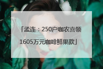 孟连：250户咖农喜领1605万元咖啡鲜果款