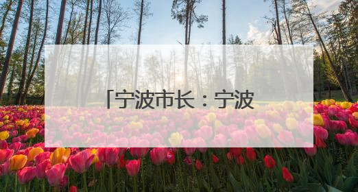 宁波市长：宁波将持续锚定“三个首选之地”目标，推动博览会与示范区互促共进