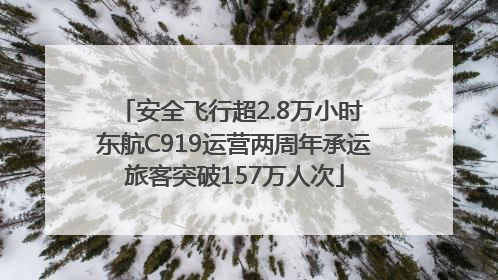 安全飞行超2.8万小时 东航C919运营两周年承运旅客突破157万人次