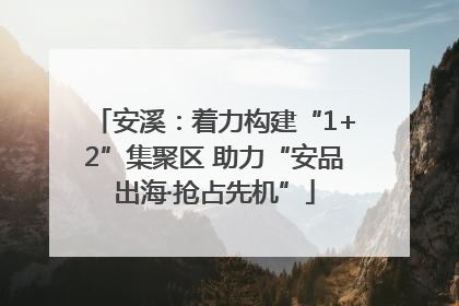 安溪：着力构建“1+2”集聚区 助力“安品出海·抢占先机”