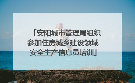 安阳城市管理局组织参加住房城乡建设领域安全生产信息员培训