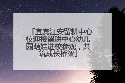 宜宾江安留耕中心校迎接留耕中心幼儿园萌娃进校参观，共筑成长桥梁