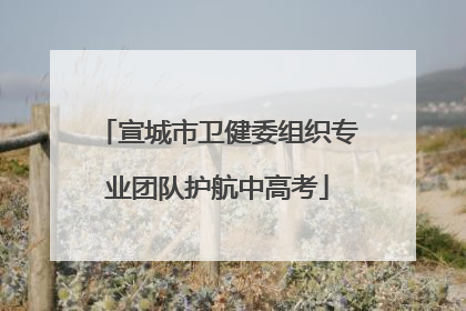 宣城市卫健委组织专业团队护航中高考