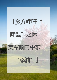 多方呼吁“降温”之际 美军频向中东“添油”
