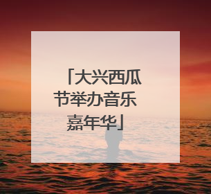 大兴西瓜节举办音乐嘉年华