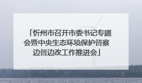 忻州市召开市委书记专题会暨中央生态环境保护督察边督边改工作推进会