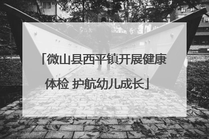 微山县西平镇开展健康体检 护航幼儿成长