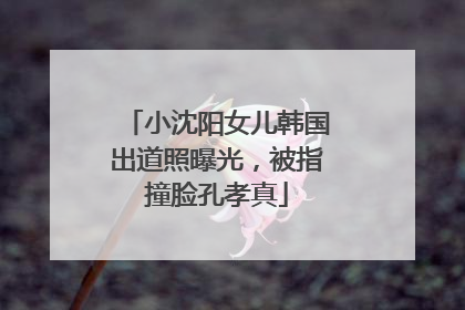 小沈阳女儿韩国出道照曝光，被指撞脸孔孝真