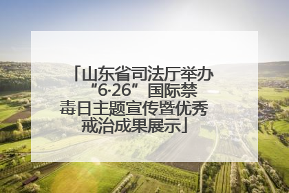 山东省司法厅举办“6·26”国际禁毒日主题宣传暨优秀戒治成果展示
