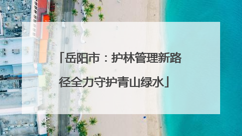 岳阳市：护林管理新路径全力守护青山绿水