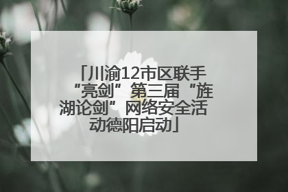 川渝12市区联手“亮剑”第三届“旌湖论剑”网络安全活动德阳启动