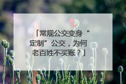 常规公交变身“定制”公交，为何老百姓不买账？
