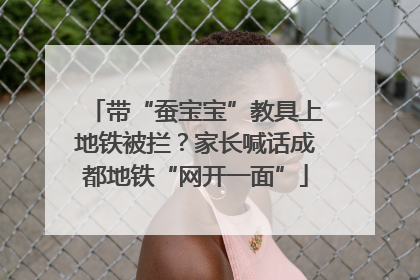 带“蚕宝宝”教具上地铁被拦？家长喊话成都地铁“网开一面”