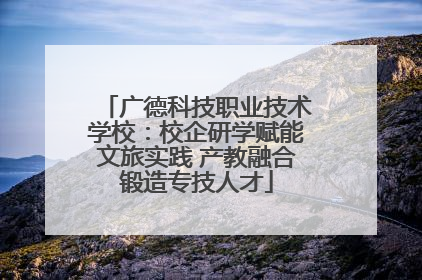 广德科技职业技术学校：校企研学赋能文旅实践 产教融合锻造专技人才