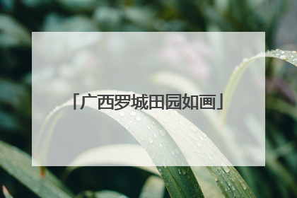 广西罗城田园如画
